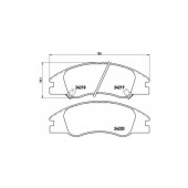 Колодки тормозные дисковые для KIA CERATO(LD) <b>BREMBO P 30 042 / 24218</b>