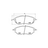 Колодки тормозные дисковые для SUBARU BRZ, FORESTER, IMPREZA, LEGACY, LEVORG, OUTBACK, TRIBECA <b>BREMBO P 78 017 / 24222</b>