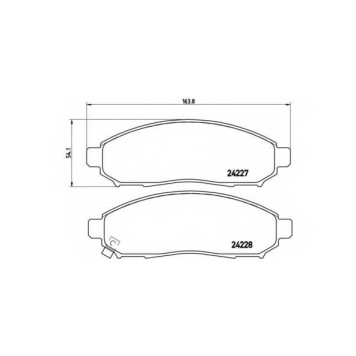 Колодки тормозные дисковые для NISSAN NAVARA(D40), PATHFINDER(R51), SERENA(C25), XTERRA(N50) / SUZUKI LANDY(SC25) <b>BREMBO P 56 059 / 24227</b>