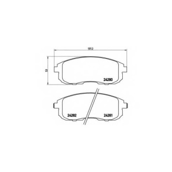 Колодки тормозные дисковые для FIAT SEDICI(FY#) / NISSAN CUBE(Z12) / SUZUKI SX4(EY,GY) <b>BREMBO P 23 126 / 24280</b>