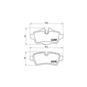 BREMBO P06052 - колодки тормозные, задние
