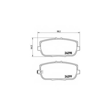 Колодки тормозные дисковые для MAZDA MX-5(NC,ND) <b>BREMBO P 49 044 / 24298</b>