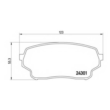 Колодки тормозные дисковые для SUZUKI GRAND VITARA(FT) <b>BREMBO P 79 019 / 24301</b>
