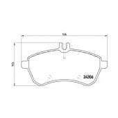 Колодки тормозные дисковые для MERCEDES C(C204,S204,W204) <b>BREMBO P 50 070 / 24306</b>