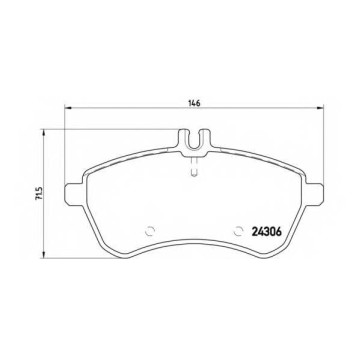 Колодки тормозные дисковые для MERCEDES C(C204,S204,W204) <b>BREMBO P 50 070 / 24306</b>