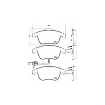 Колодки тормозные дисковые для AUDI A4(8K2,8K5,8KH,B8), A5(8F7,8T3,8TA) <b>BREMBO P 85 113 / 24332</b>
