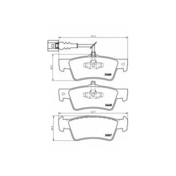 Колодки тормозные дисковые для VW MULTIVAN(7EF, 7EM, 7EN, 7HF, 7HM, 7HN), TRANSPORTER(7E, 7EA, 7EB, 7EF, 7EG, 7EH, 7EJ, 7HA, 7HB, 7HF, 7HH, 7HJ, 7JD, 7JE) <b>BREMBO P 85 091 / 24367</b>