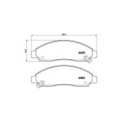 Колодки тормозные дисковые для CHEVROLET COLORADO / ISUZU D-MAX(8DH), ELF(NKQ8#,NKR8#), RODEO <b>BREMBO P 34 005 / 24370</b>