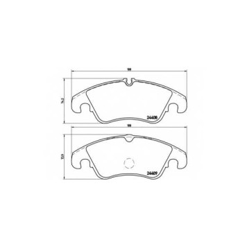 Колодки тормозные дисковые для FORD FOCUS(DA#) <b>BREMBO P 24 074 / 24408</b>