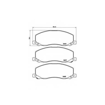 Колодки тормозные дисковые для OPEL INSIGNIA / SAAB 9-5(YS3G) <b>BREMBO P 59 058 / 24418</b>