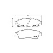 Колодки тормозные дисковые для CHEVROLET TRAILBLAZER(KC#) / ISUZU ASCENDER / SAAB 9-7X <b>BREMBO P 10 010 / 24445</b>