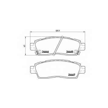 Колодки тормозные дисковые для CHEVROLET TRAILBLAZER(KC#) / ISUZU ASCENDER / SAAB 9-7X <b>BREMBO P 10 010 / 24445</b>