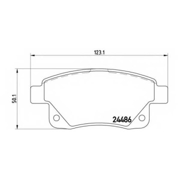 Колодки тормозные дисковые для FORD TRANSIT TOURNEO, TRANSIT <b>BREMBO P 24 066 / 24486</b>