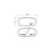 Колодки тормозные дисковые для KIA CARENS(UN) <b>BREMBO P 30 040 / 24491</b>