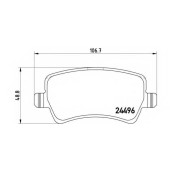 Колодки тормозные дисковые для LAND ROVER RANGE ROVER EVOQUE(LV) / VOLVO S60, S80(AS), V60, V70(BW), XC60, XC70 <b>BREMBO P 86 021 / 24496</b>