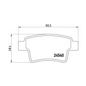 Колодки тормозные дисковые для CITROEN C4(UA#,UD#) / PEUGEOT 408 <b>BREMBO P 61 085 / 24540</b>