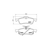 Колодки тормозные дисковые для DAIHATSU CHARADE / TOYOTA YARIS(KSP13#, KSP9#, NCP13#, NCP9#, NHP13#, NLP13#, NSP13#, NSP9#, SCP9#, ZSP9#) <b>BREMBO P 83 087 / 24574</b>