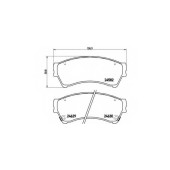 Колодки тормозные дисковые для MAZDA 6(GG,GH) <b>BREMBO P 49 039 / 24582</b>