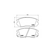Колодки тормозные дисковые для HYUNDAI SONATA(NF) / KIA MAGENTIS(GD,MG) <b>BREMBO P 30 043 / 24586</b>