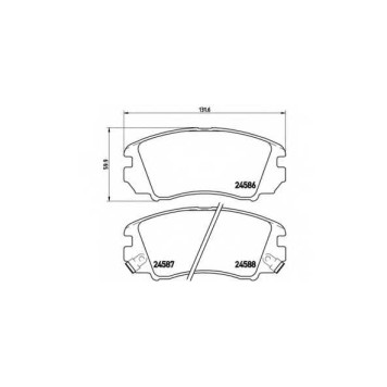 Колодки тормозные дисковые для HYUNDAI SONATA(NF) / KIA MAGENTIS(GD,MG) <b>BREMBO P 30 043 / 24586</b>