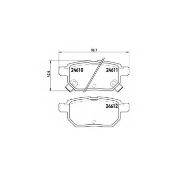 BREMBO P83083 - колодки тормозные, задние