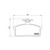 Колодки тормозные дисковые для SUZUKI SAMURAI(SJ), VITARA(ET,TA) <b>BREMBO P 79 007 / 24663</b>