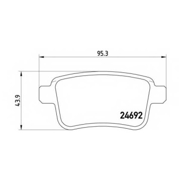 Колодки тормозные дисковые для RENAULT KANGOO Express(FW0/1#), KANGOO(KW0/1#) <b>BREMBO P 68 043 / 24692</b>