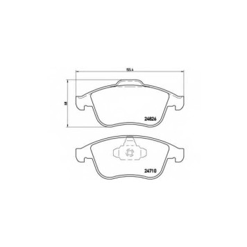 Колодки тормозные дисковые для RENAULT GRAND(JZ0/1#) <b>BREMBO P 68 052 / 24710</b>