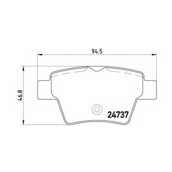 Колодки тормозные дисковые для PEUGEOT 207(WA#,WC#,WD#,WK#) <b>BREMBO P 61 100 / 24737</b>