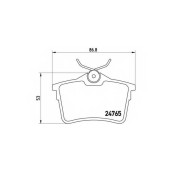 BREMBO P61084 - колодки тормозные, задние