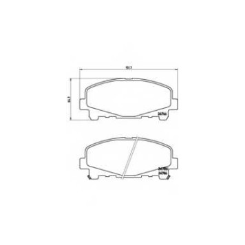 Колодки тормозные дисковые для ACURA TLX / HONDA ACCORD(CU) <b>BREMBO P 28 043 / 24766</b>