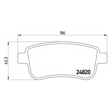 Колодки тормозные дисковые для RENAULT FLUENCE(L30#), GRAND(JZ0/1#), MEGANE(BZ0#, DZ0/1#, EZ0/1#, KZ0/1), SCENIC(JZ0/1#) <b>BREMBO P 68 041 / 24820</b>