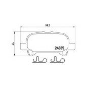 Колодки тормозные дисковые для TOYOTA AVALON(GSX3#,MCX2#) <b>BREMBO P 83 110 / 24835</b>