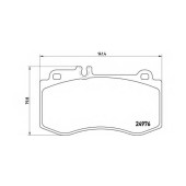 Колодки тормозные дисковые для MERCEDES CLS(C218,X218), E(S212,W212) <b>BREMBO P 50 087 / 24976</b>