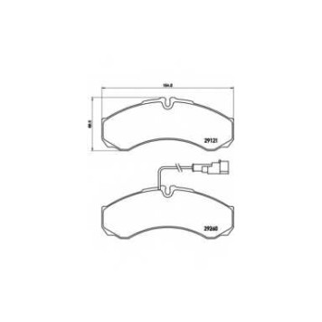 Колодки тормозные дисковые для NISSAN CABSTAR(F23,H41,H42) <b>BREMBO P 56 069 / 29121</b>