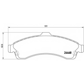 Колодки тормозные дисковые для CHEVROLET TRAILBLAZER(KC#) / ISUZU ASCENDER / SAAB 9-7X <b>BREMBO P 10 009 / 7759D882</b>