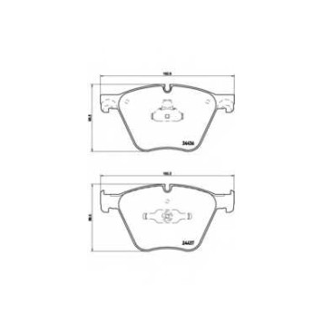 Колодки тормозные дисковые для BMW 5(F07), 7(F01,F02,F03,F04), X5(E70,F15,F85), X6(E71,E72,F16,F86) <b>BREMBO P 06 073</b>