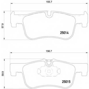 Колодки тормозные дисковые для BMW 1(F20,F21), 2(F22,F23,F87) <b>BREMBO P 06 078</b>