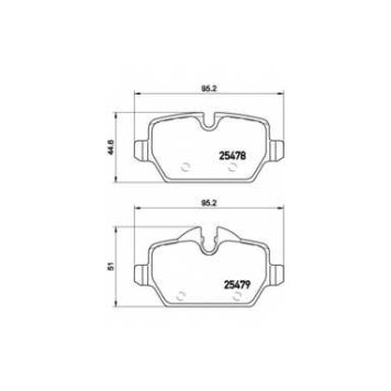 Колодки тормозные дисковые <b>BREMBO P 06 080</b>