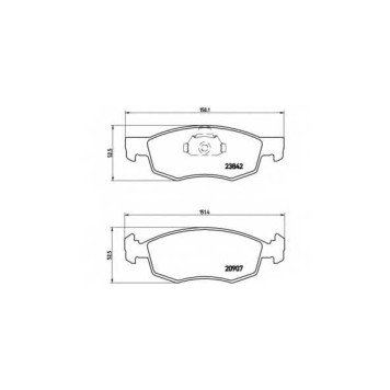 Колодки тормозные дисковые для FIAT DOBLO(119,223) <b>BREMBO P 23 118 / 20907</b>