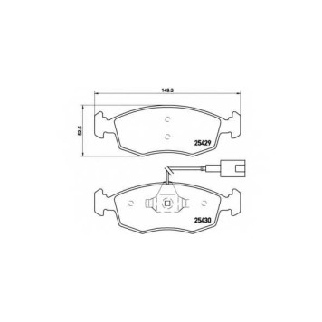 Колодки тормозные дисковые для FIAT 500(312), PUNTO(199) <b>BREMBO P 23 138</b>