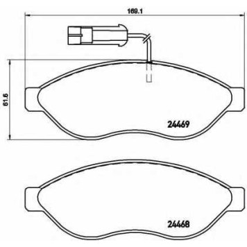 Колодки тормозные дисковые для CITROEN JUMPER / FIAT DUCATO(250,290) / PEUGEOT BOXER <b>BREMBO P 23 144</b>