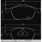 Колодки тормозные дисковые для FORD KUGA(DM2), TOURNEO CONNECT, TRANSIT CONNECT <b>BREMBO P 24 158</b>