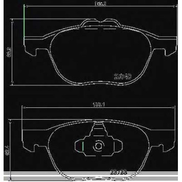 Колодки тормозные дисковые для FORD KUGA(DM2), TOURNEO CONNECT, TRANSIT CONNECT <b>BREMBO P 24 158</b>