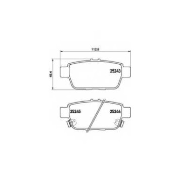 Колодки тормозные дисковые для ACURA TL(UA8,UA9) / HONDA RIDGELINE <b>BREMBO P 28 067</b>