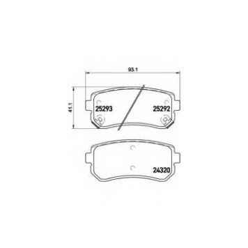 BREMBO P30051 - колодки тормозные, задние