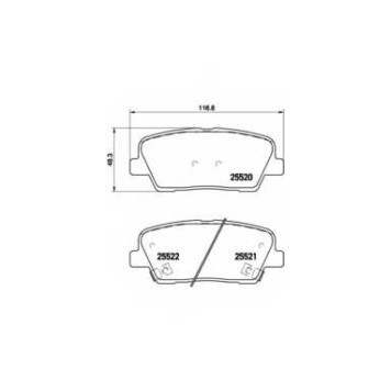 Колодки тормозные дисковые для HYUNDAI SANTA FE(CM,DM,SM) / KIA BORREGO, SORENTO(XM) <b>BREMBO P 30 063</b>