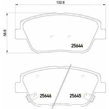 Колодки тормозные дисковые для KIA OPTIMA <b>BREMBO P 30 066</b>