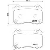 Колодки тормозные дисковые для HYUNDAI GENESIS / JEEP GRAND CHEROKEE(WK,WK2) <b>BREMBO P 30 074</b>
