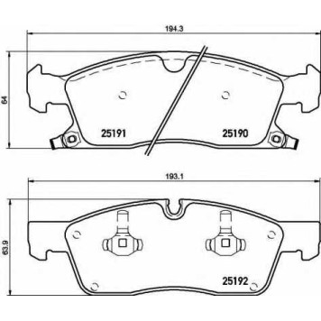 Колодки тормозные дисковые для JEEP GRAND CHEROKEE(WK,WK2) <b>BREMBO P 37 015</b>